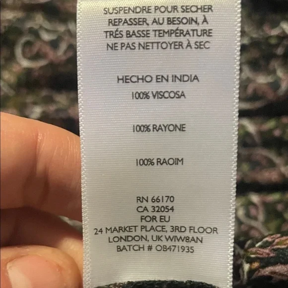 ecate Black and Brown Patterned Long Sleeve Dress - Picture 9 of 9